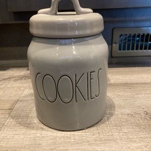Rae dunn gray cookies baby size canister